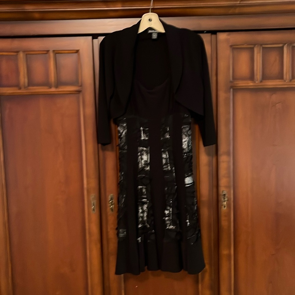 Frank Lyman design dress and matching bolero.